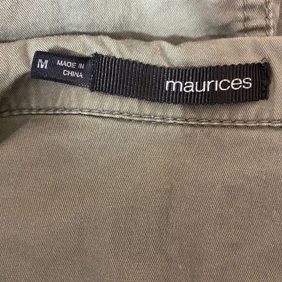 Maurices Green Vest Lace Shoulder Medium - Picture 5 of 5